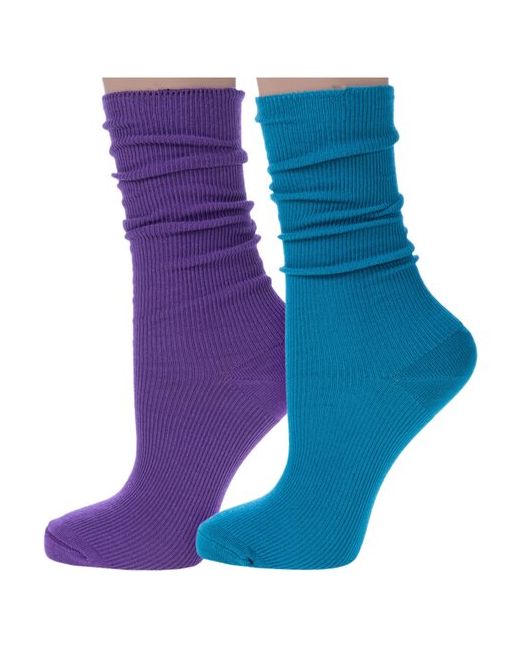 Брестские Комплект из 2 пар женских носков без резинки БЧК микс 4 размер 23