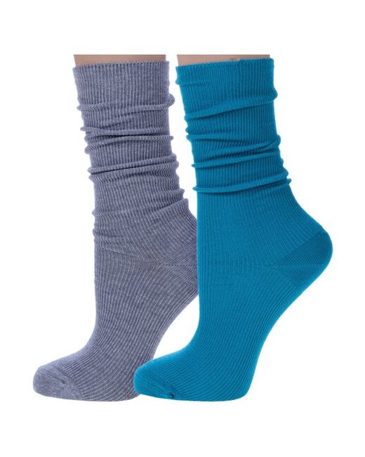 Брестские Комплект из 2 пар женских носков без резинки БЧК микс 7 размер 23