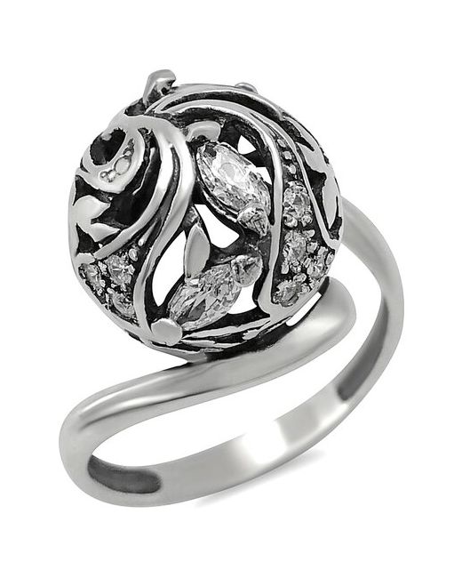 Юмила Кольцо серебряное на палец перстень ювелирное бохо украшение Изабель шарик с камнем широкое большое необычное крупное колечко.
