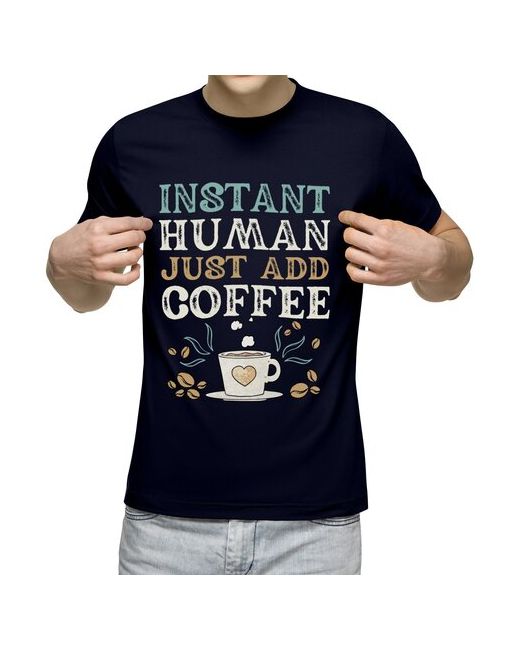 US Basic Мужская футболка Просто добавь кофе S темно-