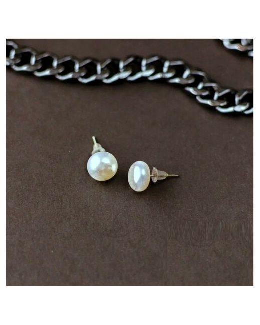 The Minimalist Серьги гвоздики с жемчугом белые украшения камнями амулет бижутерия в подарок