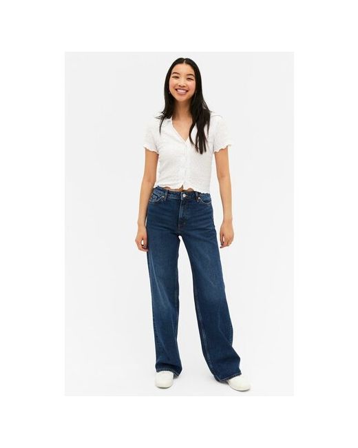 Monki Широкие джинсы Yoko с высокой посадкой разноцветный 27