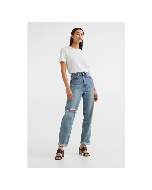 H & M прямые высокие джинсы 90-х годов 48