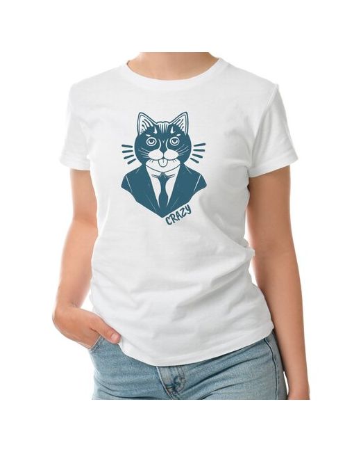 Roly Женская футболка Cумсшедший кот. L