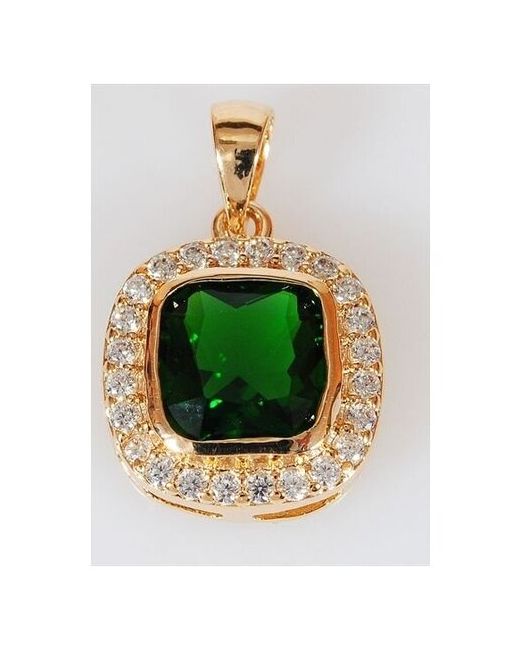 Lotus Jewelry Кулон с зеленым фианитом Герцогиня