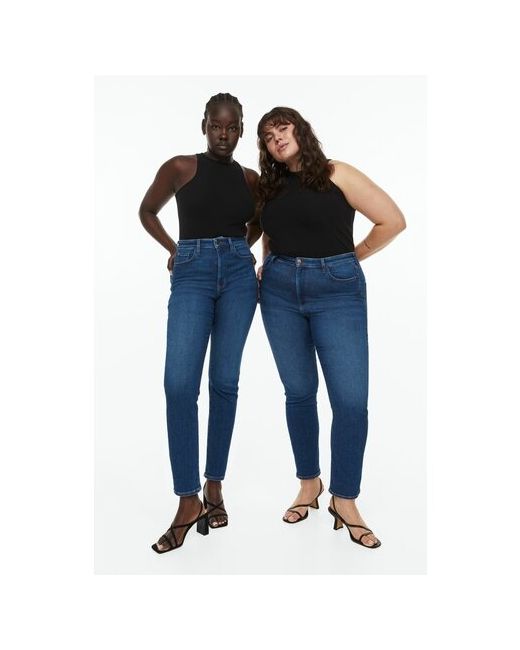 H & M Узкие высокие джинсы True To You темно 3XL