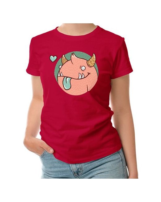 Roly футболка Влюблённый розовый монстр L