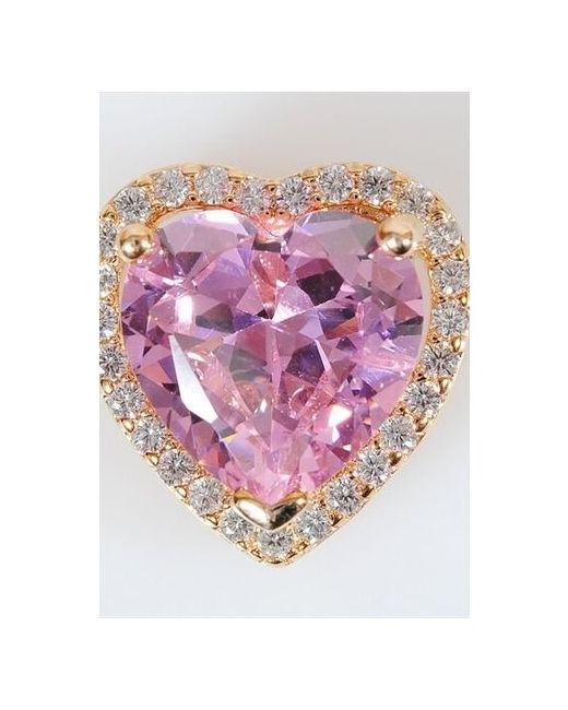 Lotus Jewelry Кулон с розовым фианитом Большое сердце