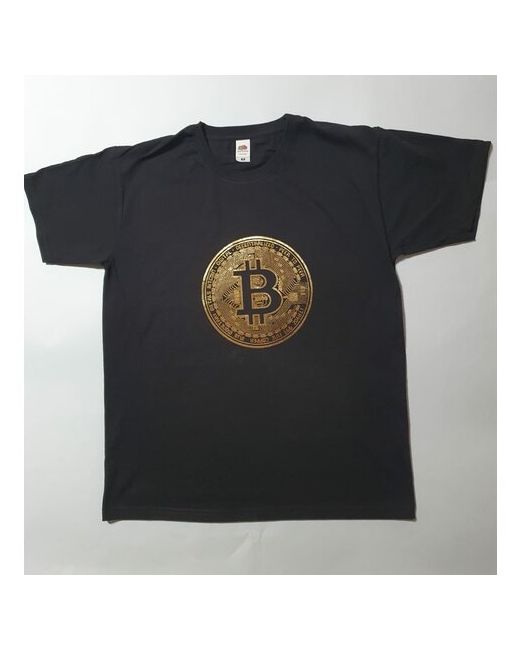 markoprint Черная футболка с принтом Bitcoin XL