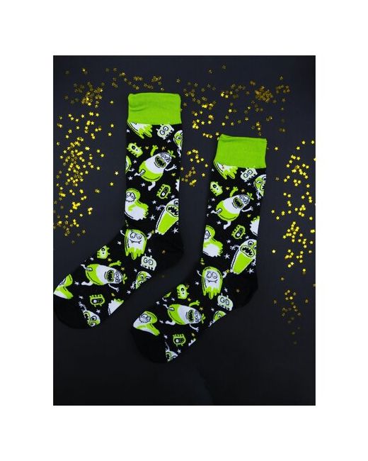 2Beman Носки Halloween носки на Хеллоуин черно-зеленые с привидениями р.38-45