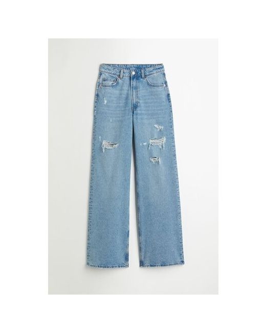 H & M Широкие высокие джинсы светло 50