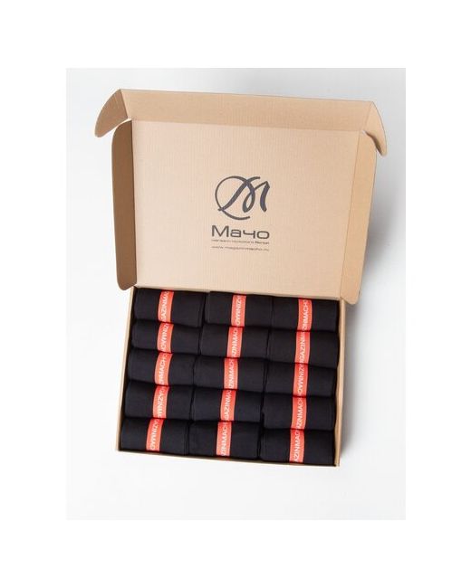 Мачо Набор классических хлопковых черных носков 15 пар с резинками для хранения Magazinmacho