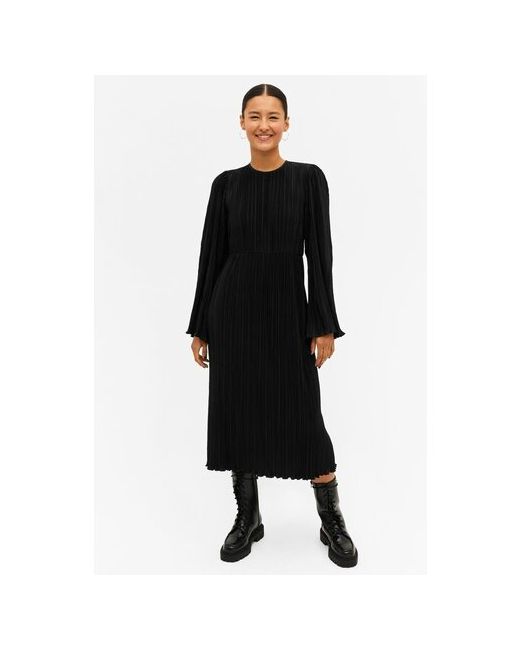 Monki Плиссированное платье миди с оборками по подолу XL