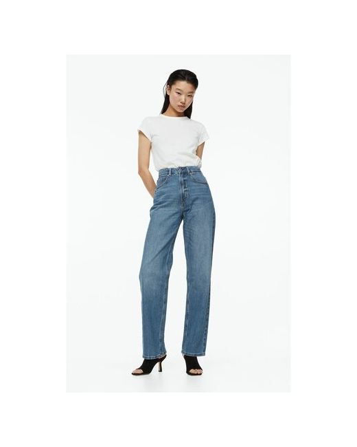 H & M прямые высокие джинсы 90-х годов 50