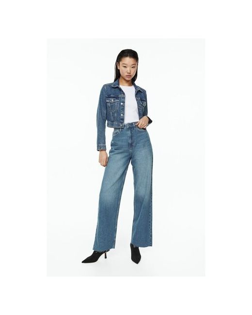 H & M Широкие сверхвысокие джинсы 48