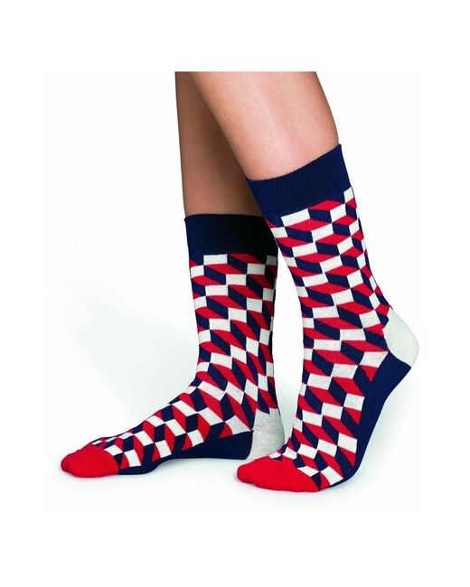 Happy Socks Носки унисекс Filled Optic Sock с цветными блоками