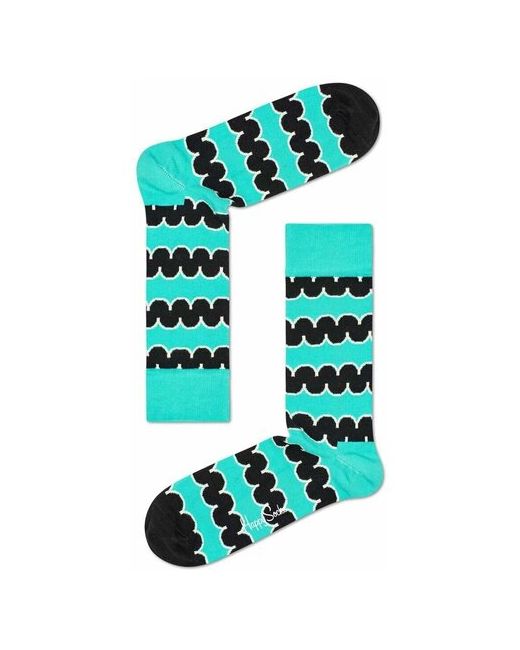 Happy Socks Носки унисекс Dressed Square Crew Sock с цветными волнами