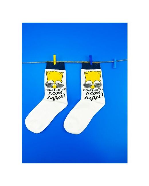 2Beman Разноцветные носки унисекс с Бартом Симпсоном размер 38-43