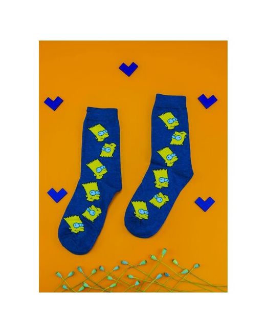 2Beman Разноцветные носки унисекс Барт Симпсон размер 38-43