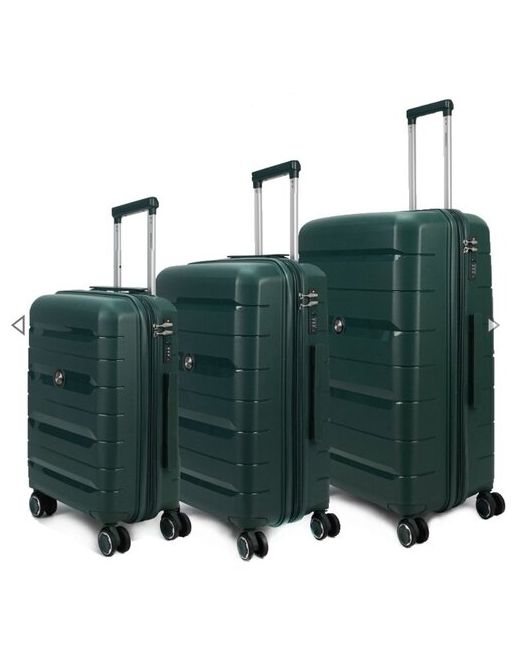 Impreza Комплект чемоданов Comete темно зелёного цвета