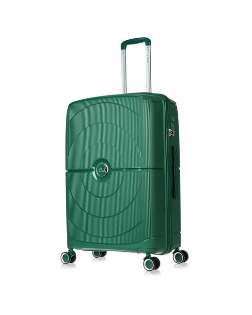 L'Case Чемодан на колесах Lcase Doha. Большой полипропилен 75 см 97 л. Дорожный чемодан колесиках для путешествий и поездок.