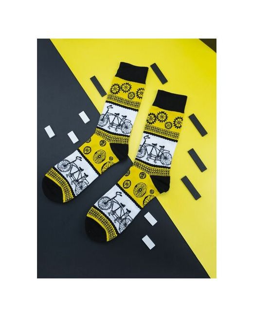 2Beman Разноцветные носки с велосипедами р.37-43 приколами для подарка спортивные
