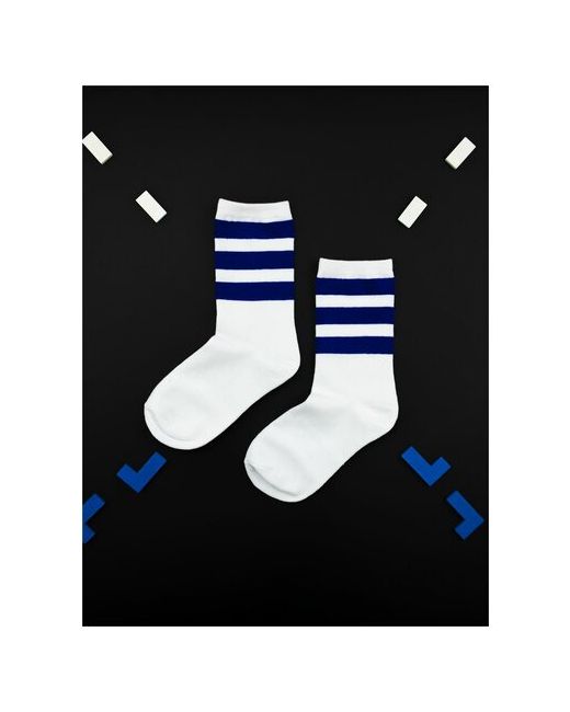 2Beman Гольфы с синими полосками носки высокие полосатые р.40-46