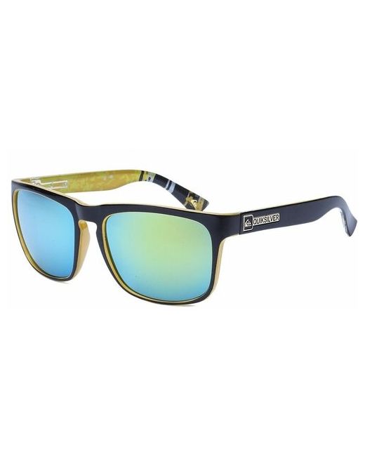 Quiksilver Cолнцезащитные очки для спорта активного туризма и отдыха с зелено-голубыми стеклами