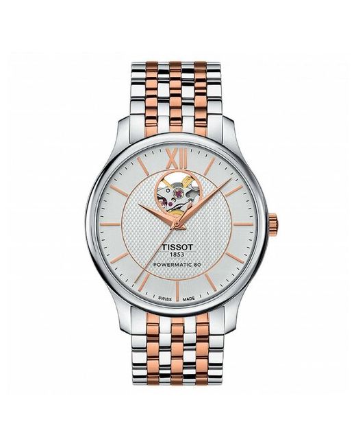 Tissot T063.907.22.038.01 швейцарские наручные часы со скелетоном