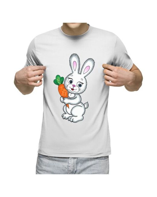 US Basic футболка Зайка с морковкой XL меланж