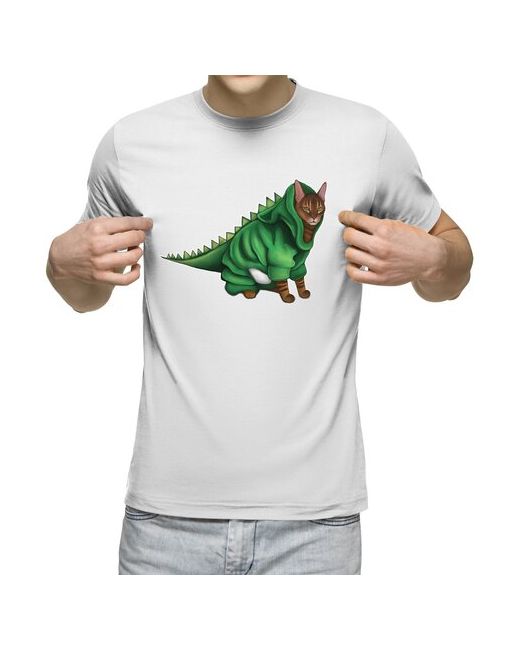 US Basic футболка Бенгальский кот динозавр L