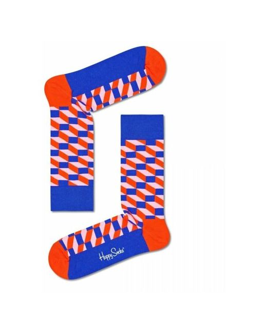 Happy Socks Носки унисекс Filled Optic Sock с сине-красными блоками синий красным 25