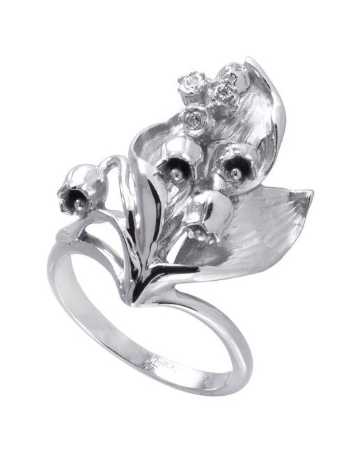 Альдзена Серебряное кольцо с фианитом К-15048