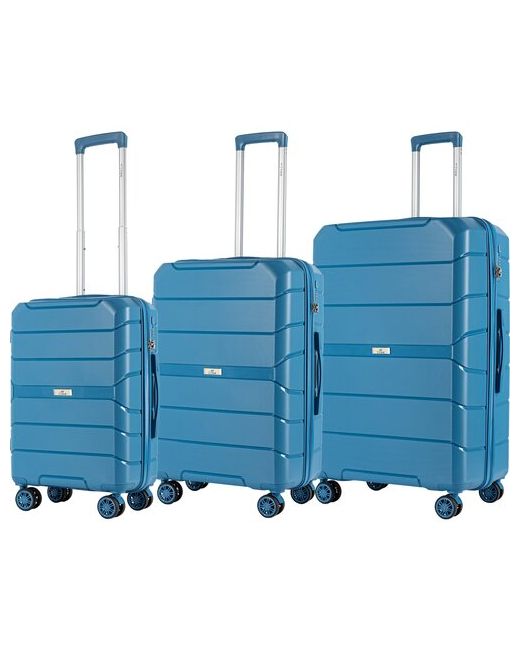 L'Case комплект ударостойких чемоданов с маневренными двойными колесами 360 и кодовым замком TSA Singapore лимонный 3 шт.
