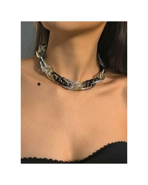 Fashion Jewelry Колье цепочка на шею массивная с крупными звеньями