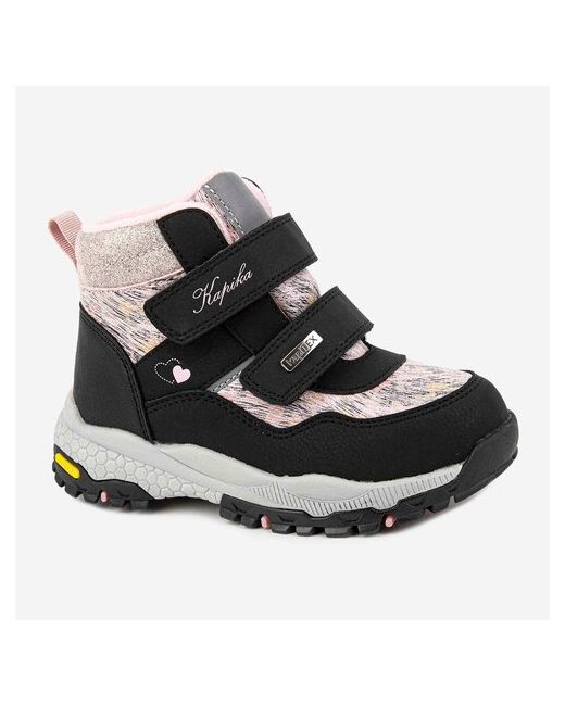 Kapika Ботинки для девочек 42417л-1 черный-розовый размер 28