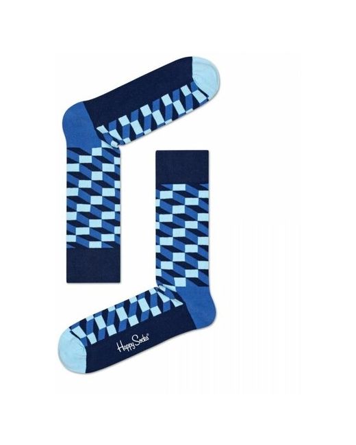 Happy Socks Носки унисекс Filled Optic Sock с кирпичиками синий 25