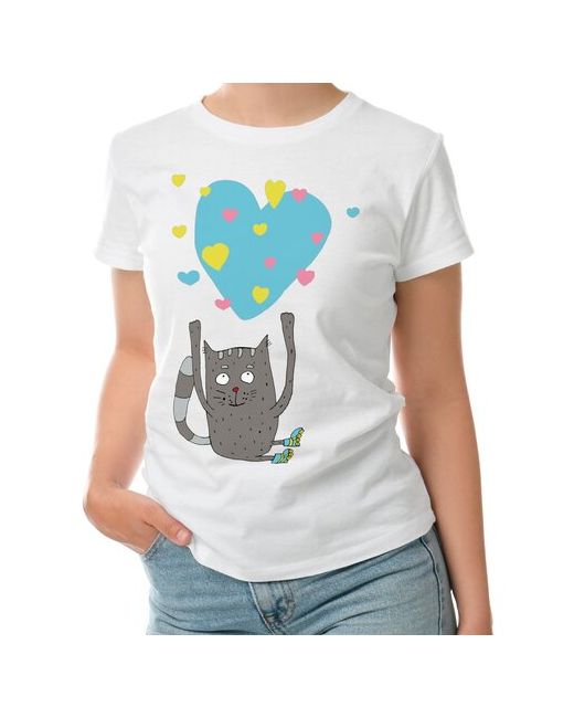 Roly футболка Влюблённый кот с сердечками M