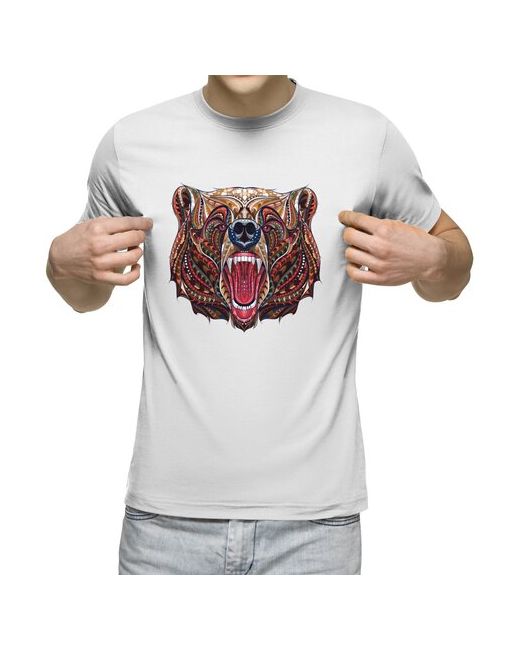 US Basic футболка Медведь с этническим орнаментом L