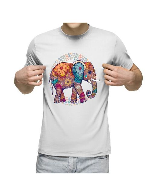 US Basic футболка Цветочный слон L