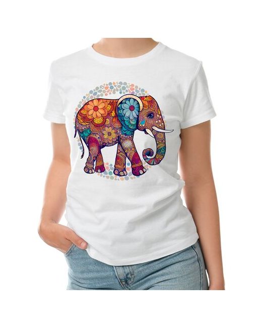 Roly футболка Цветочный слон XL темно-