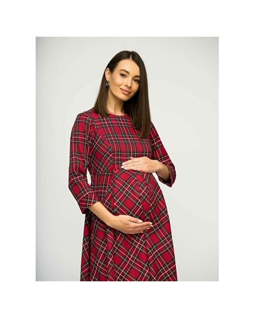 mneimame Платье для беременных из шотландки. Размер 48