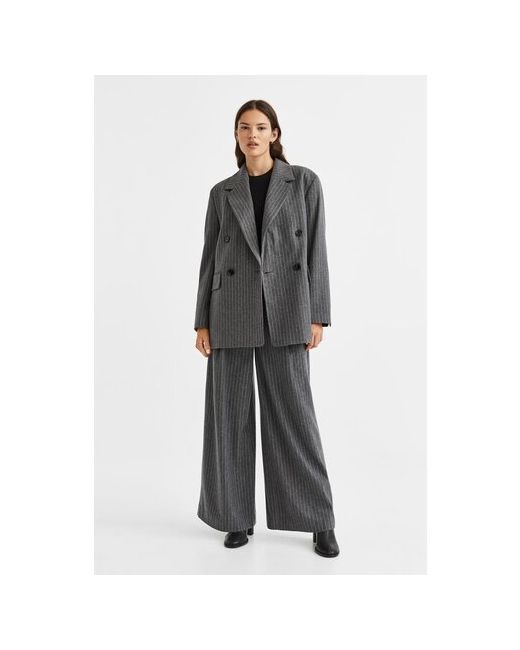 H & M Элегантные брюки из смесовой шерсти темно-/разноцветный 46