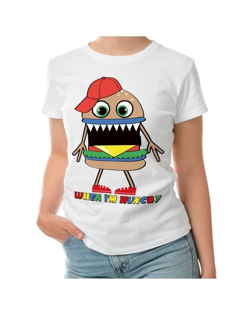 Roly футболка Сумасшедший бургер. Когда я голодный. L темно-