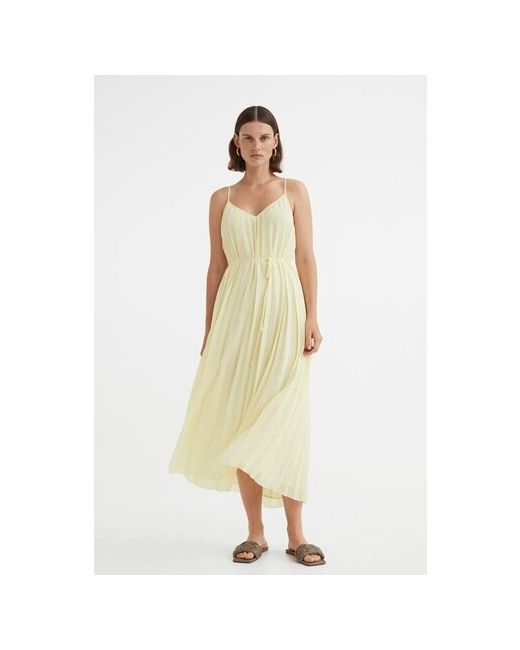 H & M Плиссированное шифоновое платье светло L