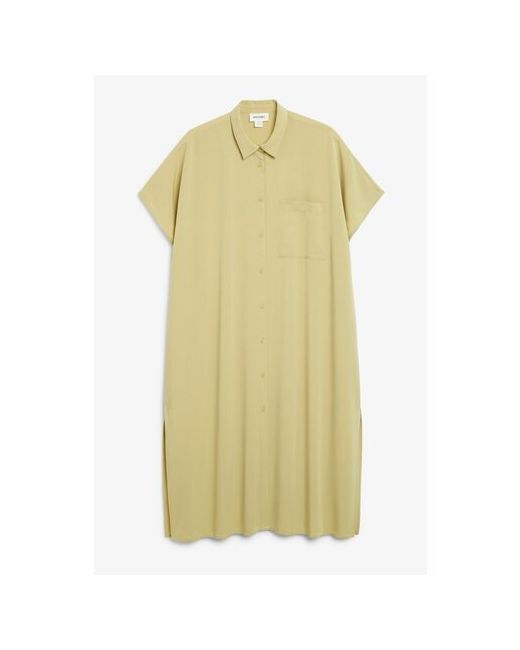 Monki Платье-рубашка оверсайз оливковый XL