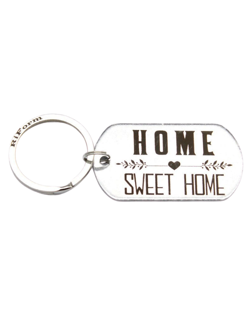 Riform Брелок для ключей металлический жетон армейский с гравировкой Home sweet home