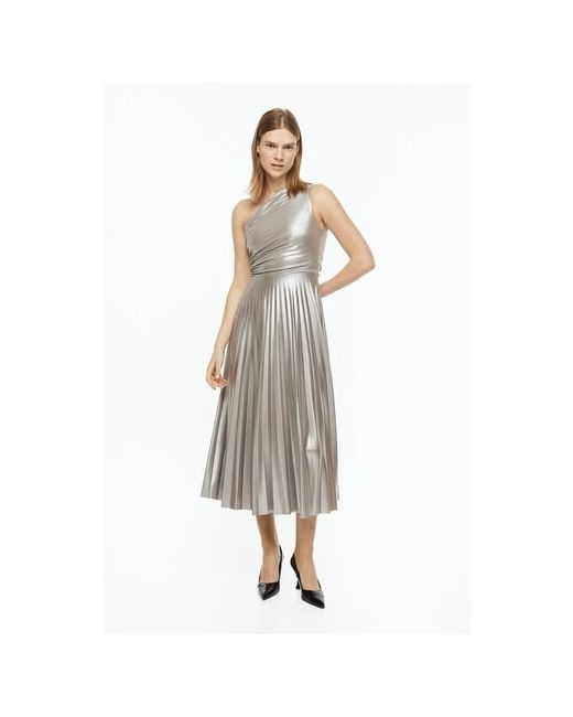 H & M Плиссированное платье с металлическим блеском XXL