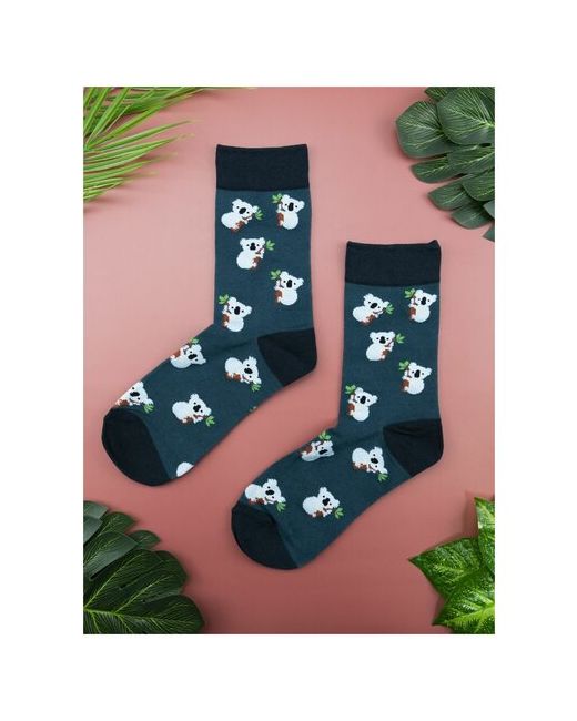 2Beman Носки носки темно-зеленые с коалами р.38-43