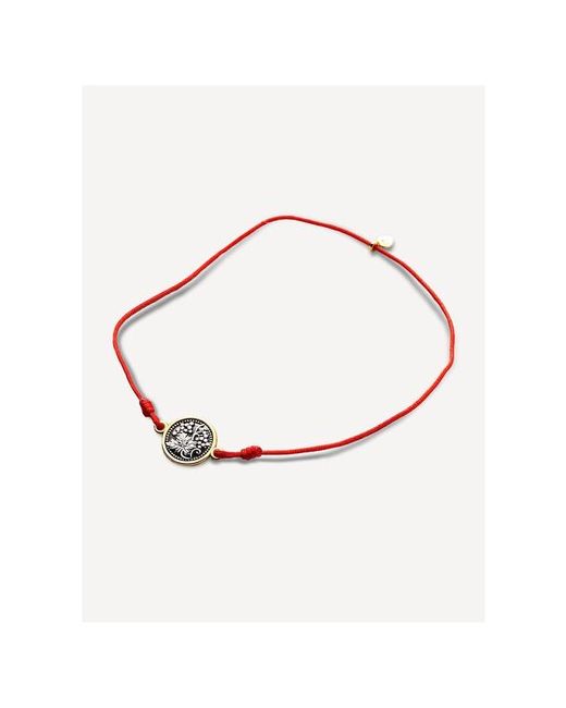 Ангельская925 Красная нить браслет на руку с серебряной подвеской Виногоадная лоза 500303klred
